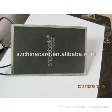Silver Hot Stamping Black Matte Booklet Card Holder Printing